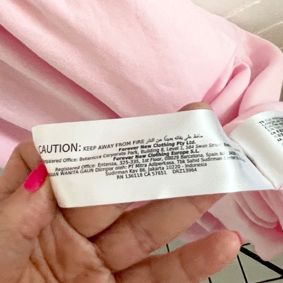 ForEver new Melbourne Midi dress High low Coquette Feminine Baby pink 4 - Picture 11 of 16